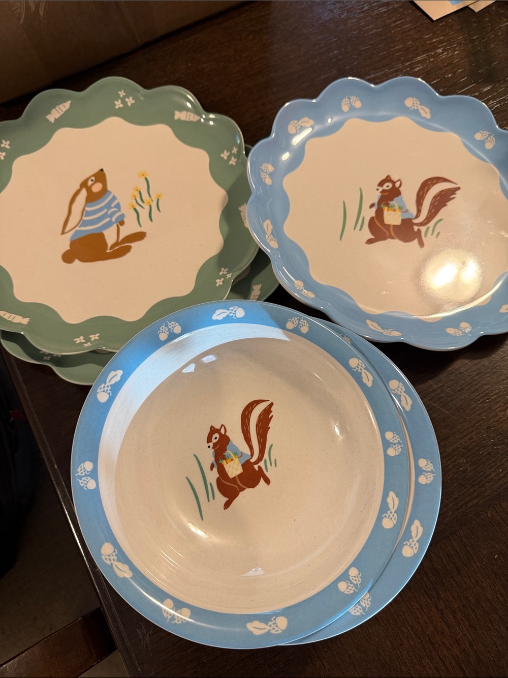 Woodland Animal plates and bowls